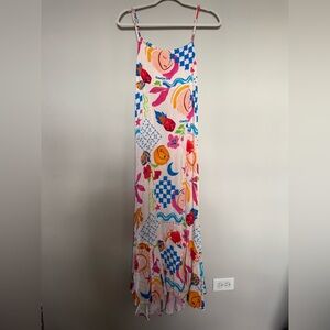 Paper heart Pink Multi-Color Print Maxi Dress